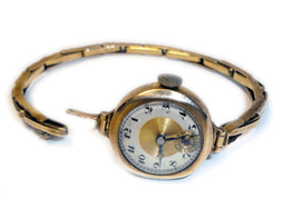 Smallish Watch And Strap Low Karat Gold